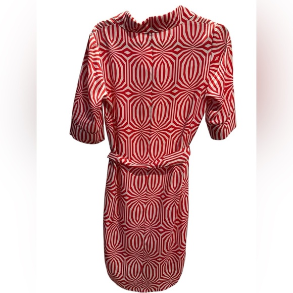 Laundry by Shelli Segal Red Geometric Dress size 4 - Picture 5 of 11